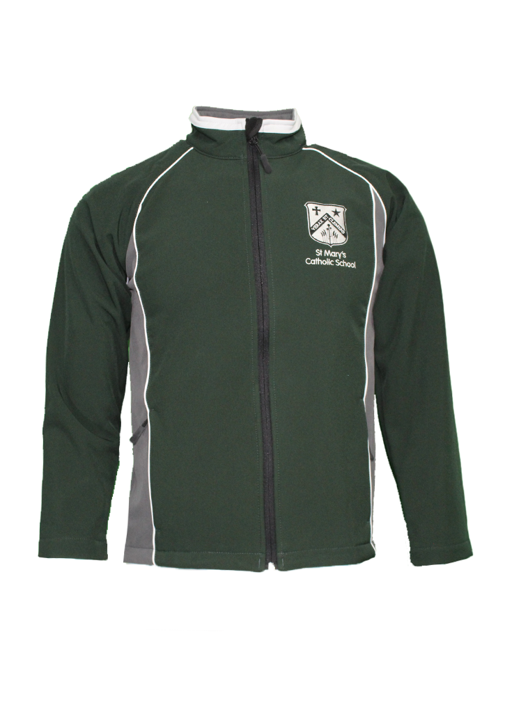 St Mary's Tauranga Softshell Jacket Forest/Charcoal/White