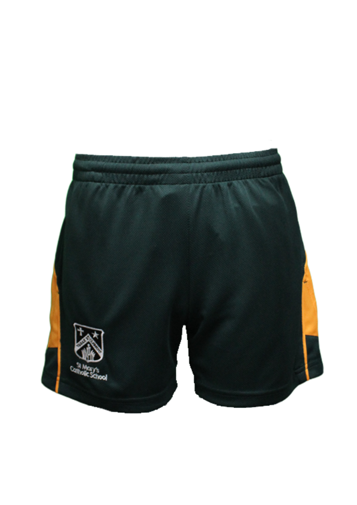 St Mary's Tauranga PE Short Forest/Gold